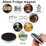 10pcs/lot  Faith  Cross  glass  picture printing products of various sizes  Fridge magnet cabochon