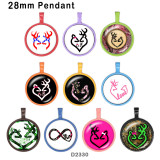 10pcs/lot  Deer   glass  picture printing products of various sizes  Fridge magnet cabochon