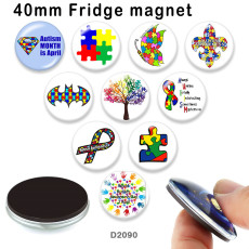 10pcs/lot  Ribbon  Butterfly  glass  picture printing products of various sizes  Fridge magnet cabochon