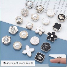 Anti-glare buckle, magnet button, mother-of-pearl button, concealed button, nail-free, sewing-free shirt decoration, detachable adjustment button