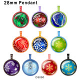 10pcs/lot  Christmas  glass  picture printing products of various sizes  Fridge magnet cabochon