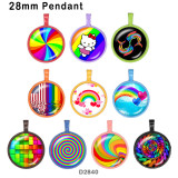 10pcs/lot  color  pattern  glass  picture printing products of various sizes  Fridge magnet cabochon