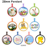 10pcs/lot  rabbit   glass  picture printing products of various sizes  Fridge magnet cabochon