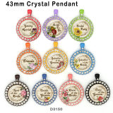 10pcs/lot  words Flower  glass  picture printing products of various sizes  Fridge magnet cabochon