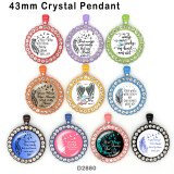 10pcs/lot  Feather words  glass  picture printing products of various sizes  Fridge magnet cabochon