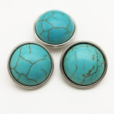 18MM snap Natural stone turquoise snap buttons