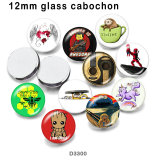 10pcs/lot   Music  glass  picture printing products of various sizes  Fridge magnet cabochon