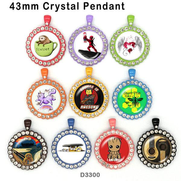 10pcs/lot   Music  glass  picture printing products of various sizes  Fridge magnet cabochon