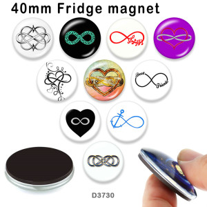 10pcs/lot  love   glass  picture printing products of various sizes  Fridge magnet cabochon