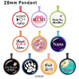 10pcs/lot  MOM  Nana  glass  picture printing products of various sizes  Fridge magnet cabochon