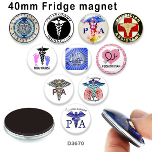 10pcs/lot  Nurse   glass  picture printing products of various sizes  Fridge magnet cabochon