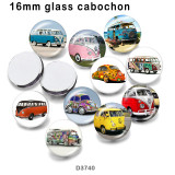 10pcs/lot  Car  BUS  glass  picture printing products of various sizes  Fridge magnet cabochon