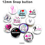 10pcs/lot  Dance  Skates   glass  picture printing products of various sizes  Fridge magnet cabochon
