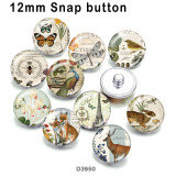 10pcs/lot  Butterfly  Dragonfly   glass  picture printing products of various sizes  Fridge magnet cabochon