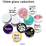 10pcs/lot  MOM  Nana  glass  picture printing products of various sizes  Fridge magnet cabochon