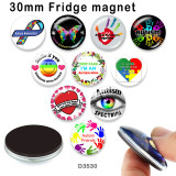 10pcs/lot  Butterfly  love  glass  picture printing products of various sizes  Fridge magnet cabochon