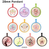 10pcs/lot  Unicorn   glass  picture printing products of various sizes  Fridge magnet cabochon