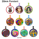 10pcs/lot  color   Flower  glass  picture printing products of various sizes  Fridge magnet cabochon