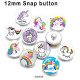10pcs/lot  Unicorn  glass  picture printing products of various sizes  Fridge magnet cabochon