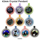 10pcs/lot  Cat  glass  picture printing products of various sizes  Fridge magnet cabochon