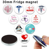 10pcs/lot  Nurse  glass  picture printing products of various sizes  Fridge magnet cabochon