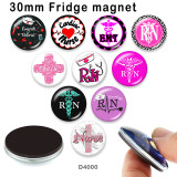 10pcs/lot  Nurse  glass  picture printing products of various sizes  Fridge magnet cabochon
