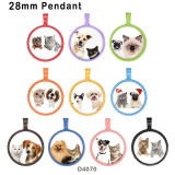 10pcs/lot Cat  Dog  glass  picture printing products of various sizes  Fridge magnet cabochon