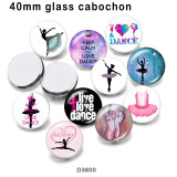 10pcs/lot   Dance   glass  picture printing products of various sizes  Fridge magnet cabochon