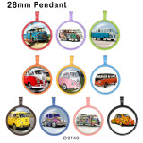 10pcs/lot  Car  BUS  glass  picture printing products of various sizes  Fridge magnet cabochon