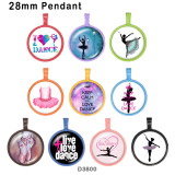 10pcs/lot   Dance   glass  picture printing products of various sizes  Fridge magnet cabochon