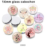10pcs/lot  Unicorn   glass  picture printing products of various sizes  Fridge magnet cabochon