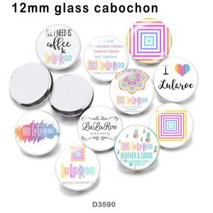 10pcs/lot  words  pattern  glass  picture printing products of various sizes  Fridge magnet cabochon