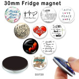 10pcs/lot  Faith   glass  picture printing products of various sizes  Fridge magnet cabochon