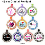 10pcs/lot  Dance  Skates   glass  picture printing products of various sizes  Fridge magnet cabochon