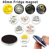 10pcs/lot  words  Flower  glass  picture printing products of various sizes  Fridge magnet cabochon