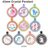 10pcs/lot  Unicorn  glass picture printing products of various sizes  Fridge magnet cabochon