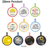 10pcs/lot  words  Flower  glass  picture printing products of various sizes  Fridge magnet cabochon