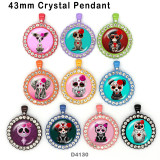 10pcs/lot  Dog  skull  glass  picture printing products of various sizes  Fridge magnet cabochon