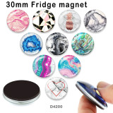 10pcs/lot  pattern  glass  picture printing products of various sizes  Fridge magnet cabochon