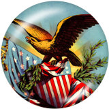 20MM  rabbit  bird  Flower  Print   glass  snaps buttons