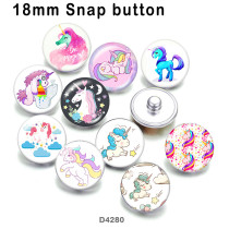 10pcs/lot  Unicorn  glass picture printing products of various sizes  Fridge magnet cabochon
