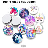 10pcs/lot  Unicorn  glass  picture printing products of various sizes  Fridge magnet cabochon