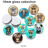 10pcs/lot   Animal  Elephant  glass  picture printing products of various sizes  Fridge magnet cabochon