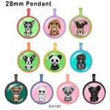 10pcs/lot  Dog  Cat  rabbit  glass  picture printing products of various sizes  Fridge magnet cabochon
