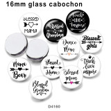 10pcs/lot  words   glass  picture printing products of various sizes  Fridge magnet cabochon