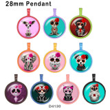 10pcs/lot  Dog  skull  glass  picture printing products of various sizes  Fridge magnet cabochon