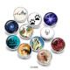 20MM   Flower  peacock   Flower   Print   glass  snaps buttons