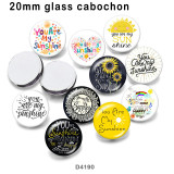 10pcs/lot  words  Flower  glass  picture printing products of various sizes  Fridge magnet cabochon