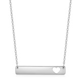 46CM chain Fashion Trendy Stainless Steel Square Love Women Necklace