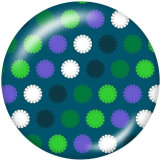 20MM  Dance  love   Print   glass  snaps buttons